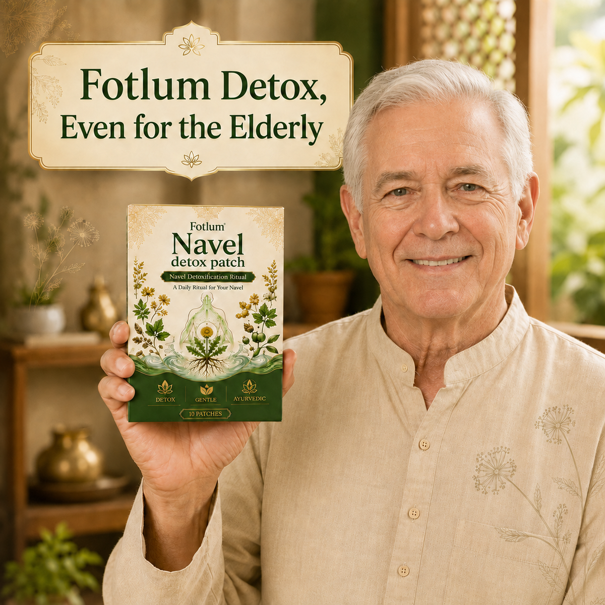 Fotlum Navel Detox Patch wellness ritual for adults and elderly users