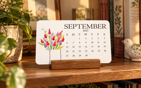 Plantable seed calendar display and planting guide 6