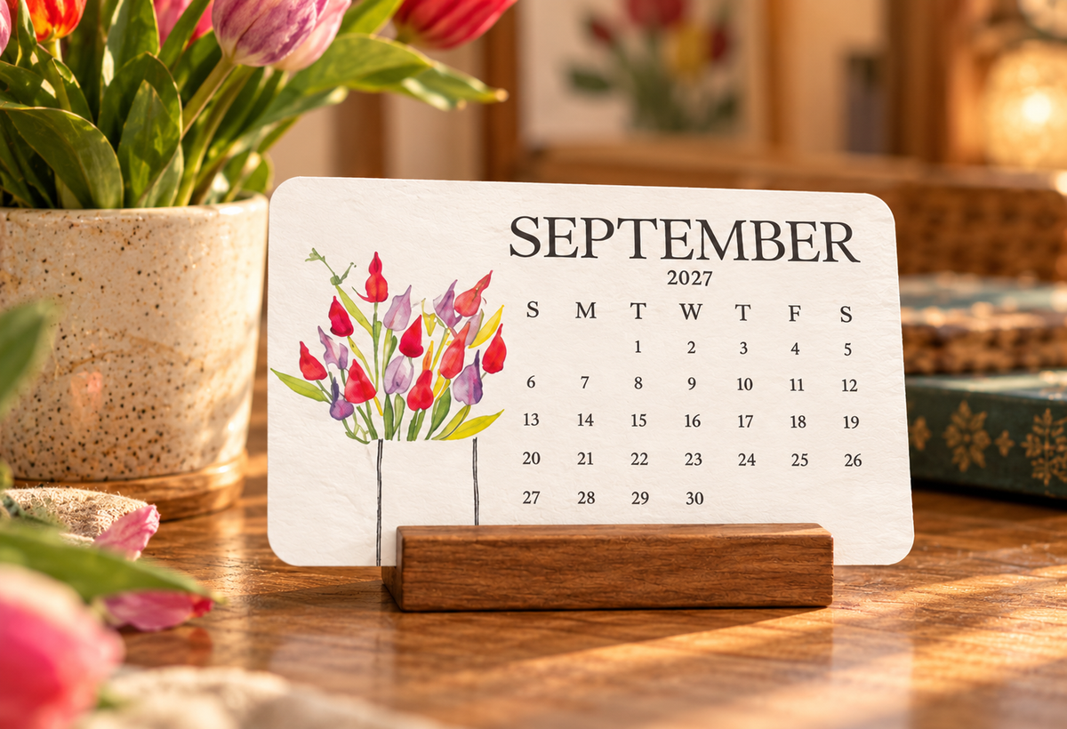 Plantable seed calendar display and planting guide 9