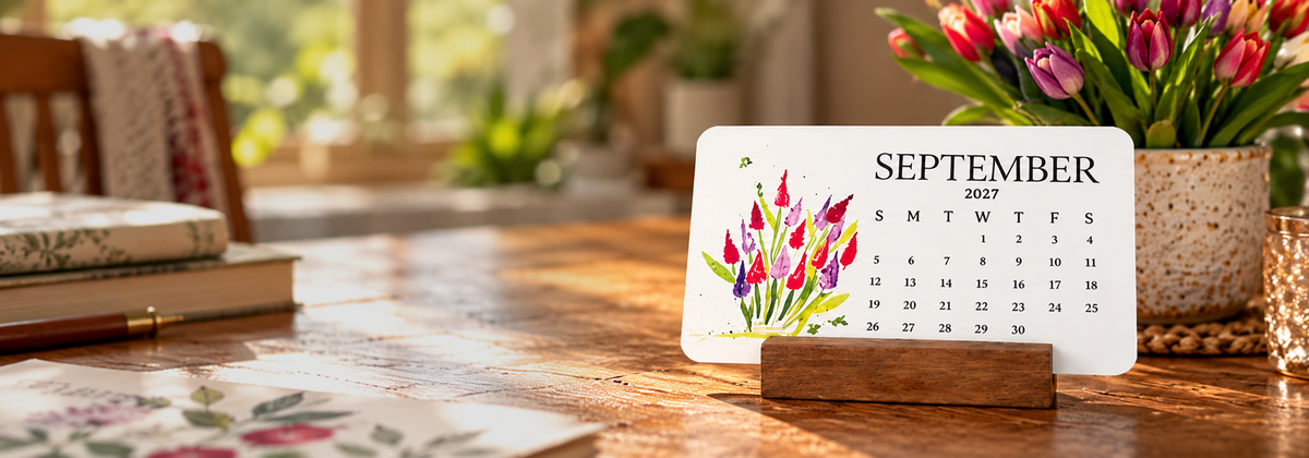 Plantable seed calendar display and planting guide 12