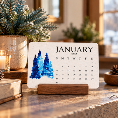 Plantable seed calendar display and planting guide 25