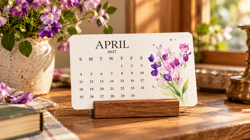 Plantable seed calendar display and planting guide 26