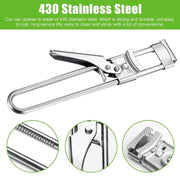 Adjustable stainless steel jar opener — stainless steel construction