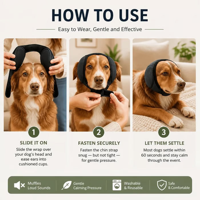 Protection Dog Ear Muffs Noise-Reducing & Anxiety-Calming Ear Cover🐾