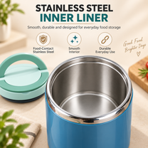 Insulated Stainless Steel Lunch Container with Carry Handle – Leak-Resistant Thermal Food Jar-V - 5