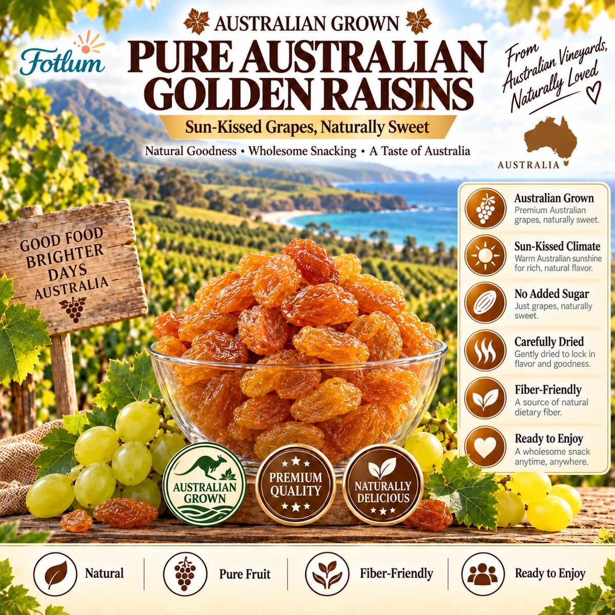 🥇🇦🇺 Australian Golden Raisins — Naturally Sweet & Golden☀️