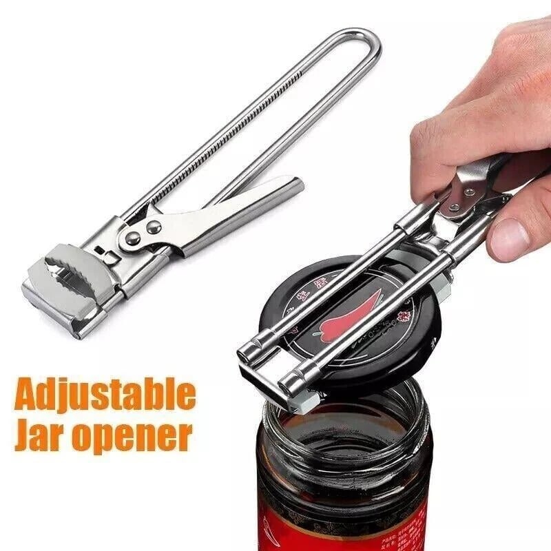 Adjustable stainless steel jar opener — product dimensions