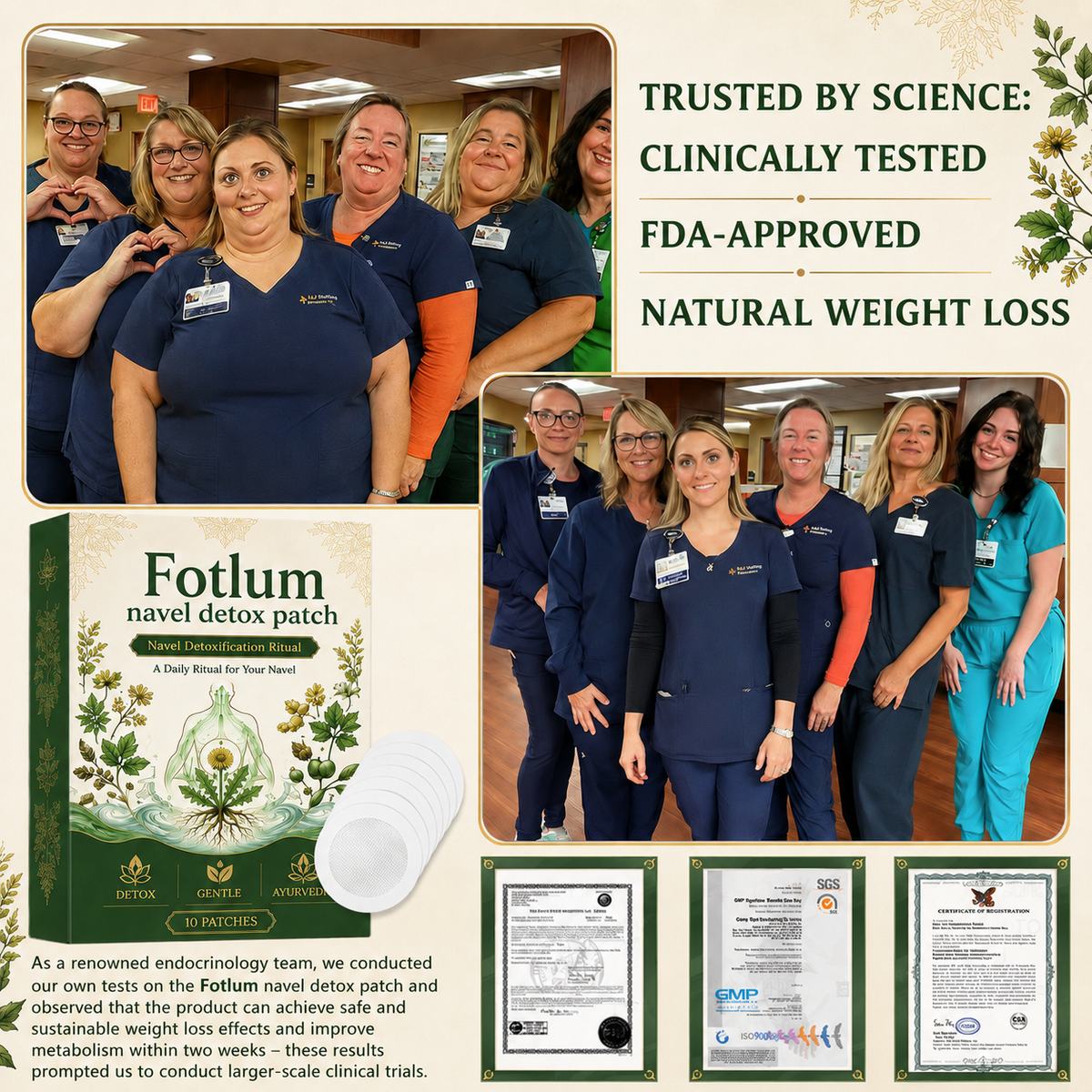 Fotlum Navel Detox Patch science and clinical trust presentation