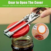 Adjustable stainless steel jar opener — adjustable mechanism