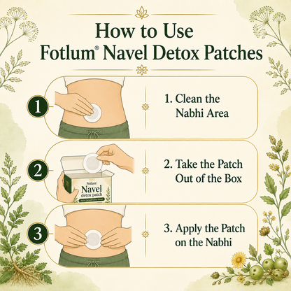 How to use Fotlum Navel Detox Patches step by step