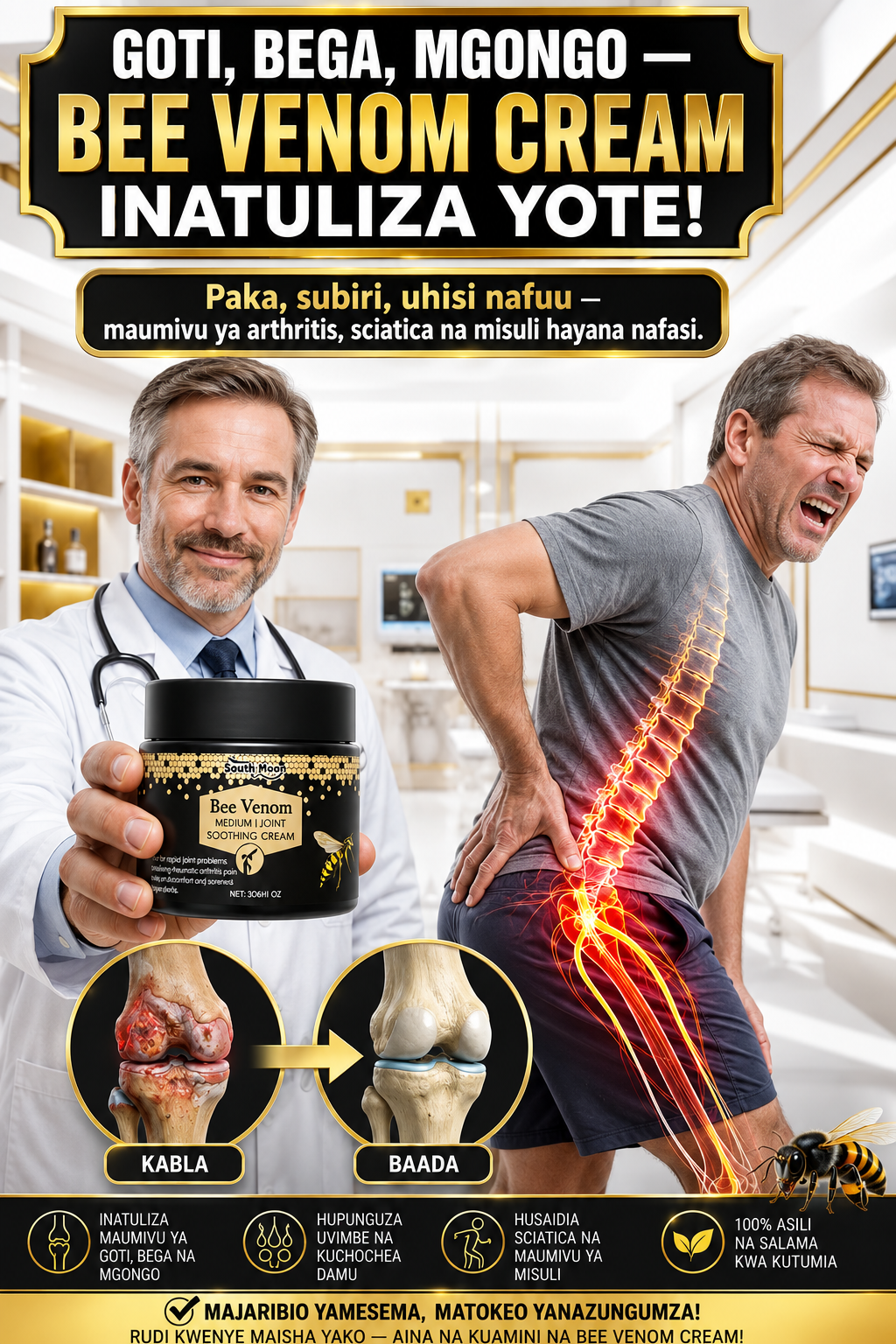 Bee Venom Cream product hero for joint comfort