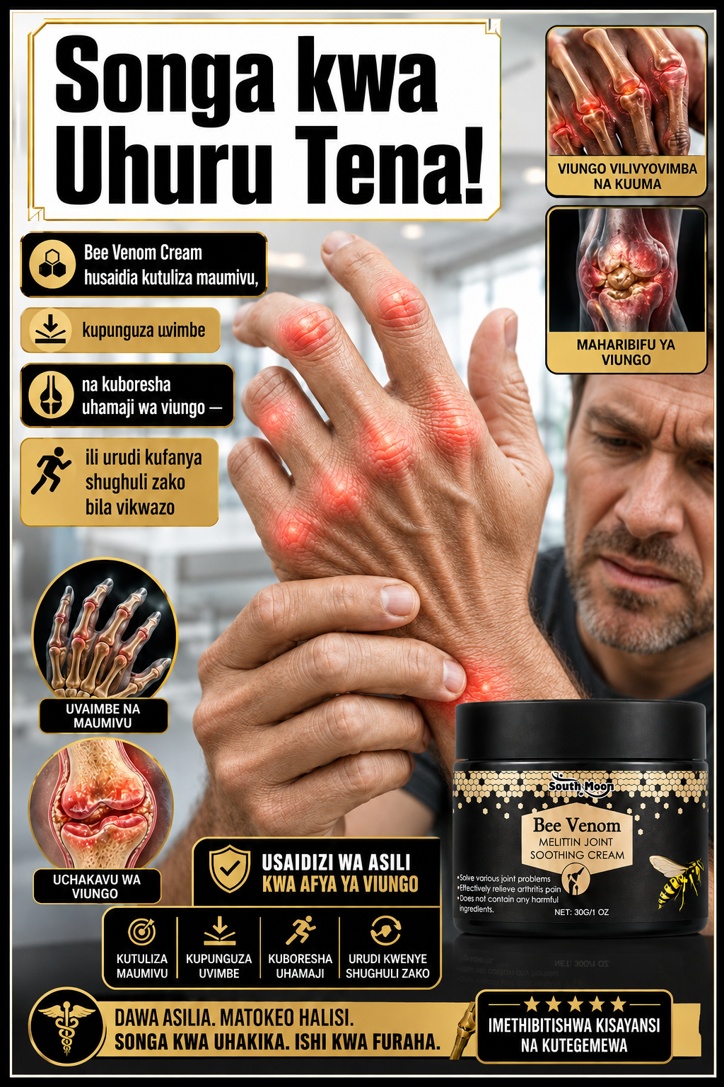 Bee Venom Cream hand joint comfort support