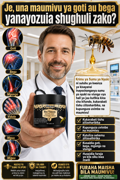 Bee Venom Cream support for knees shoulders back hands and feet