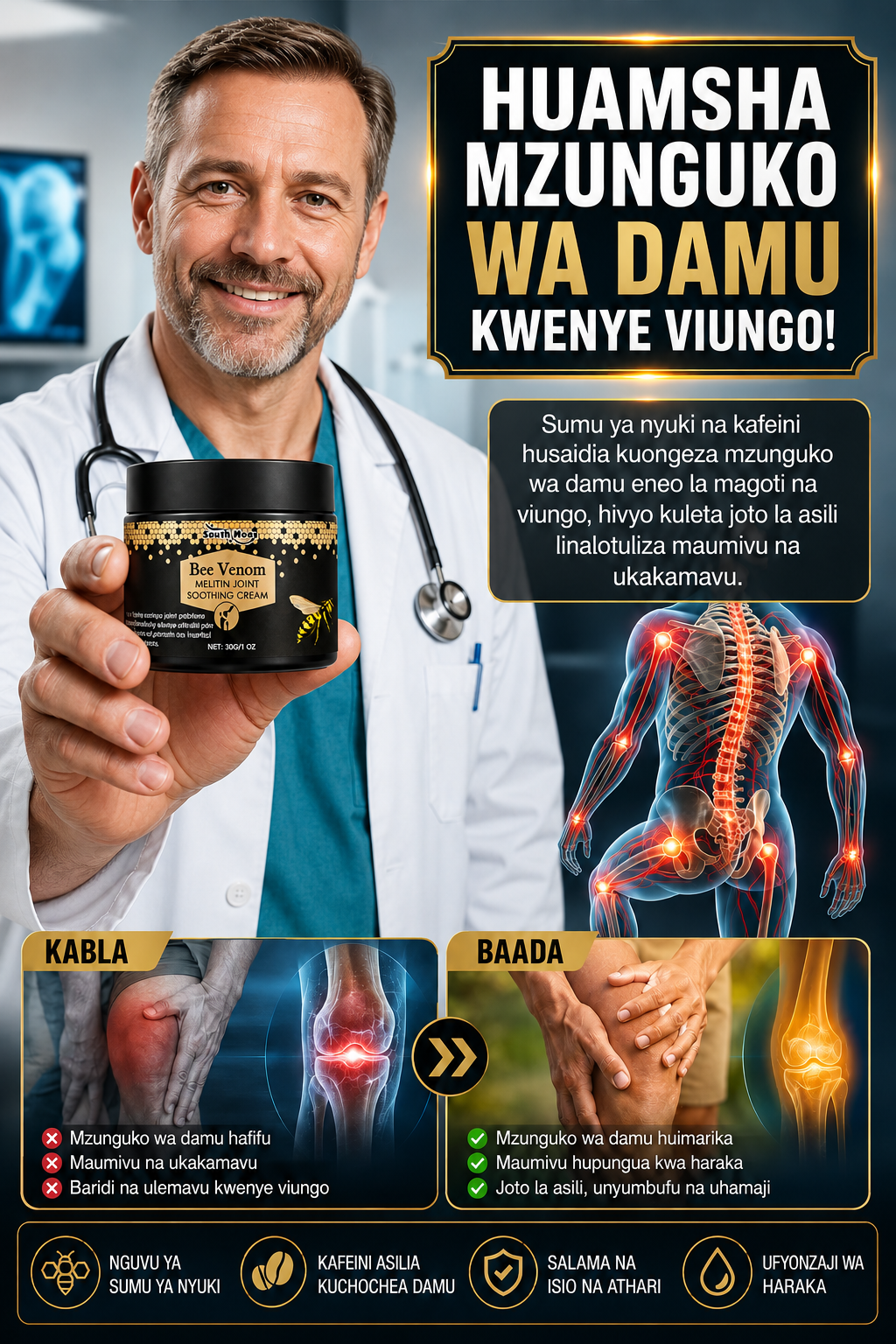 Bee Venom Cream circulation and joint comfort support