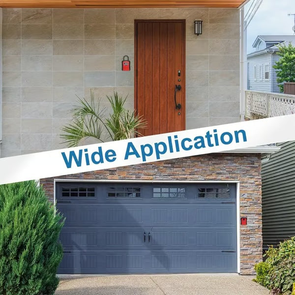 Key lock box at home and garage entrances
