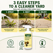 Three easy steps to a cleaner yard spray wait enjoy